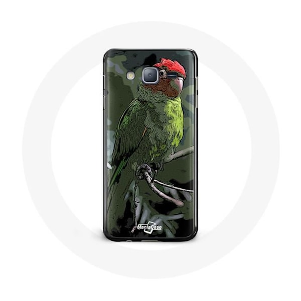 Skyddsfodral för Samsung Galaxy j3 2016 Röd Grön Pionus Papegoja