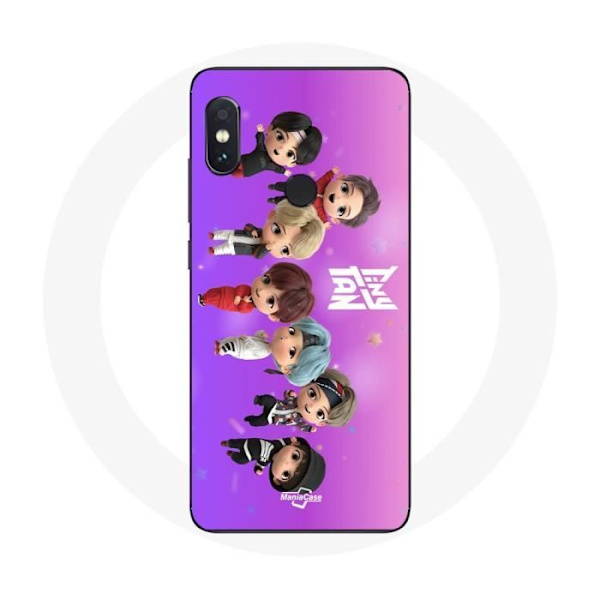 Coque för Xiaomi Redmi Note 5 AI Dual Camera BTS TinyTAN Animation Affiche Mic Drop Dansa