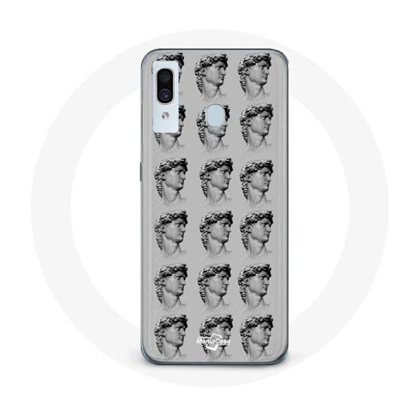 Coque - Samsung - Galaxy A30 - Blød - Statue - Grå Grå
