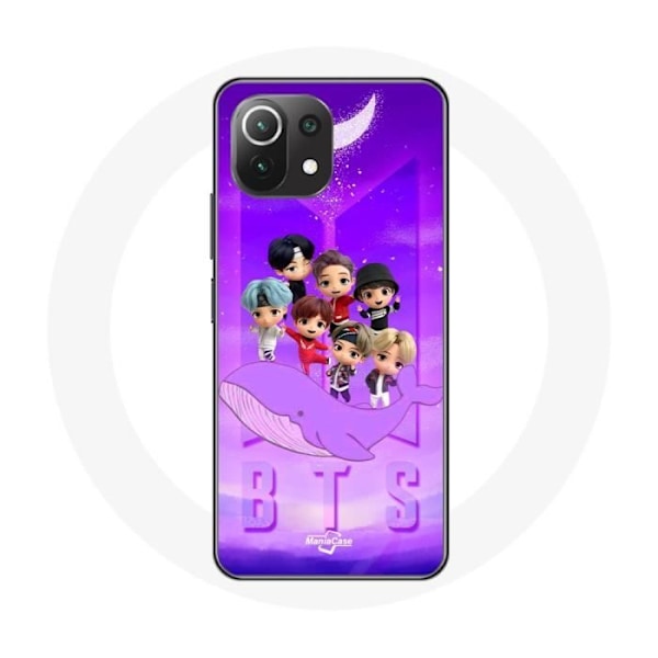 "Fodral för Xiaomi Mi 11 Lite BTS TinyTAN Animation Affisch RM Jin Suga J-Hope Jimin Jungkook Och V Zero O’Clock"