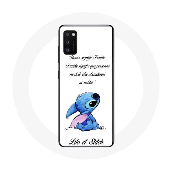 Coque för Oppo A16 Lilo och Stitch Ohana Citat Vit