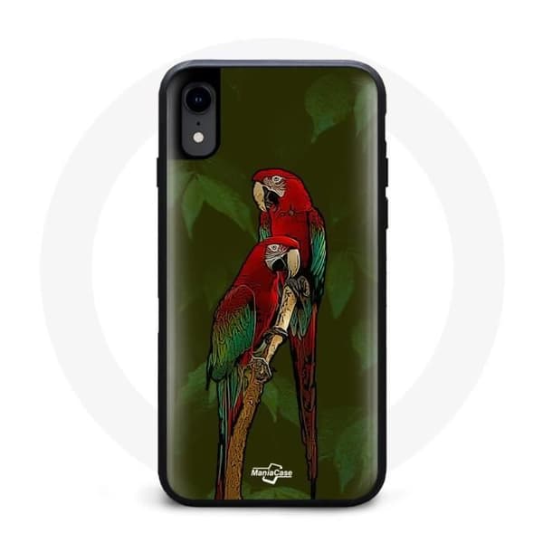 Coque iPhone XS Pionus Papegoja Röd