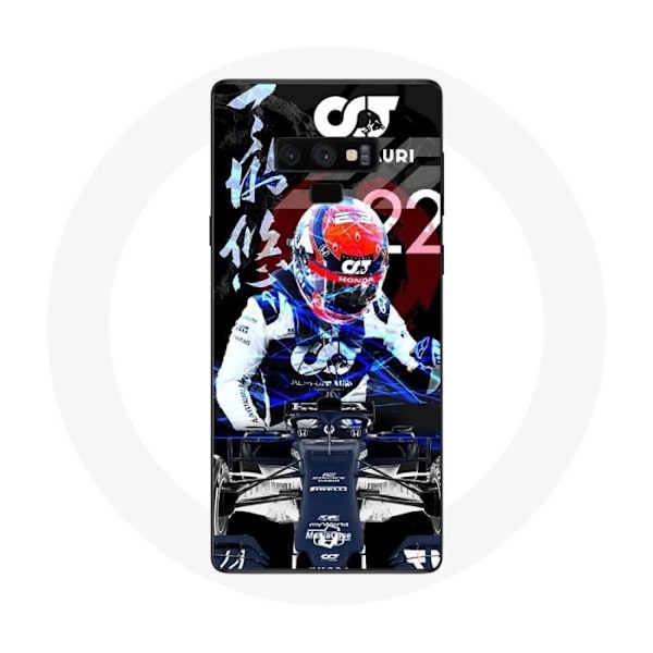 Skyddsfodral för Samsung Galaxy Note 9 Formel 1 Yuki Tsunoda japansk F1-förare