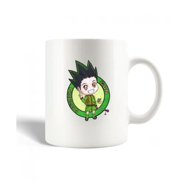 Mug i keramik - Gon Freecss - Hunter x Hunter - 30cl - Diskmaskin-kompatibel - Vit