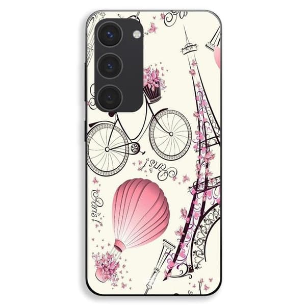 Samsung Galaxy S23 Eiffel-torni pyörä Coque Maniacase Svart