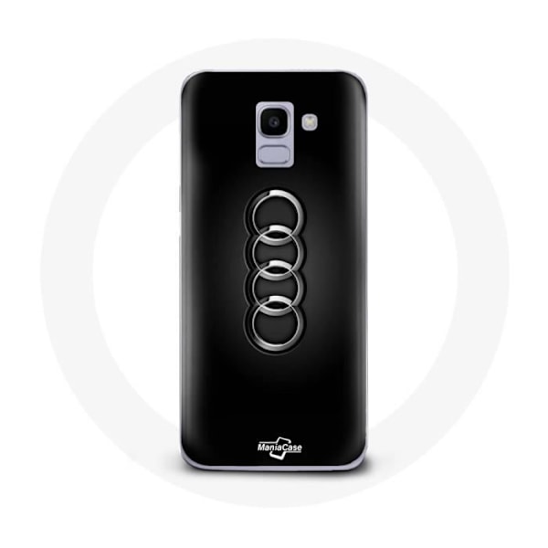 Skydd för Samsung Galaxy A6 2018 Audi-logotyp med svart botten