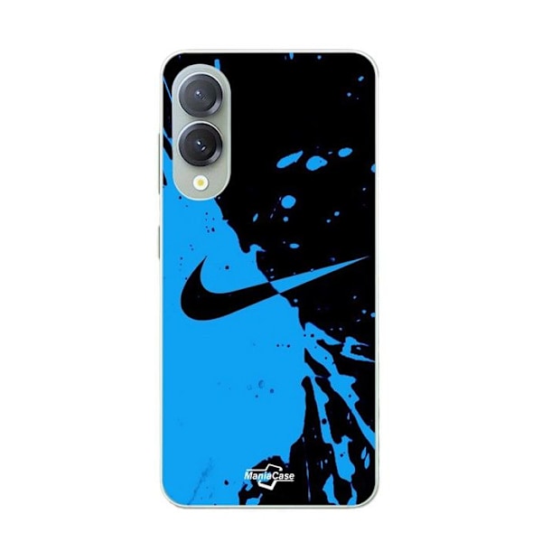 Coque För Samsung Galaxy S25 Edge nike logotyp Färg svart och blå Maniacase Svart