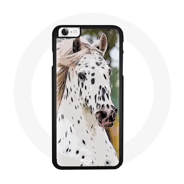 Coque iPhone 5/5S Vit hund i svart och vit dalmatiner grön gul sol moln mjukhet pastellfärg ani