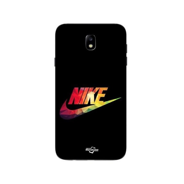 Coque - Maniacase - Samsung Galaxy J7 2018 - Mjuk - Nike-logotyp - Färgad svart Svart, Färgglad