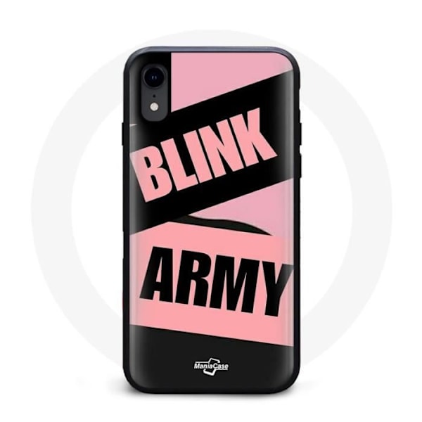 Coque för iPhone X BTS ARMY och Blackpink Blink Rose Noir