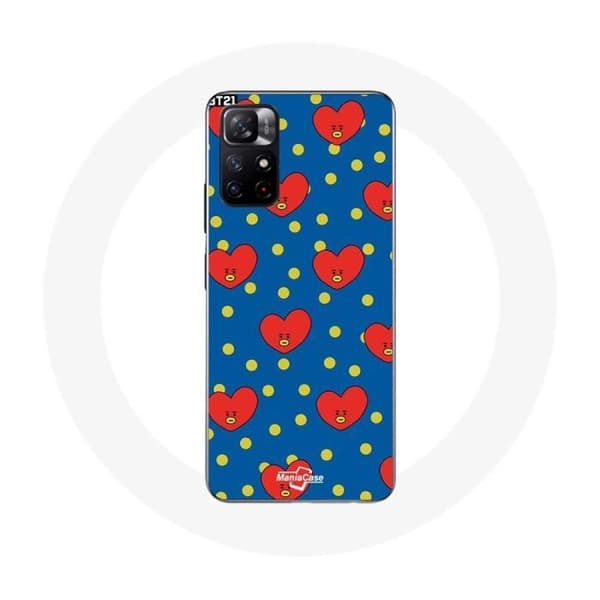 Coque - BTS - Xiaomi Redmi Note 11s 5G - Mjuk - Blå - BT21 TATA Blå