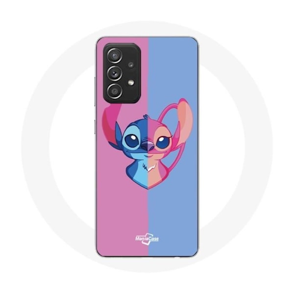 Coque för Samsung Galaxy A33 5G Stitch och angel blå rosa