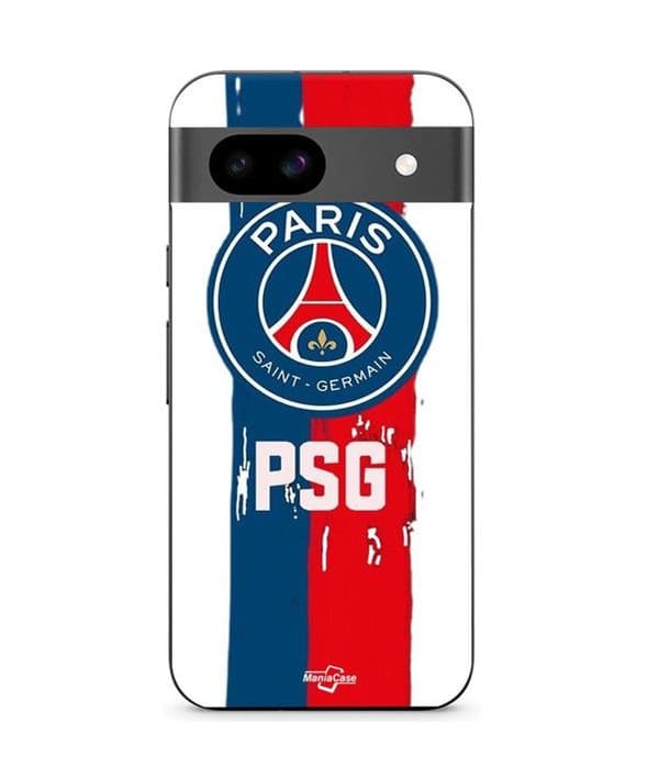 Coque - MANIACASE - Google Pixel 8a - Svart - Mjuk - Paris Saint Germain-logotyp Svart