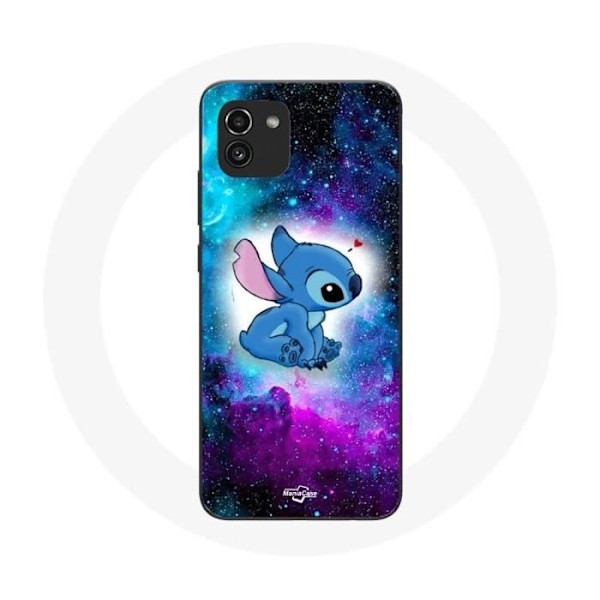 Coque - Maniacase - Galaxy A03 - Stitch ohana - Silikonplast - Mjuk Färgad