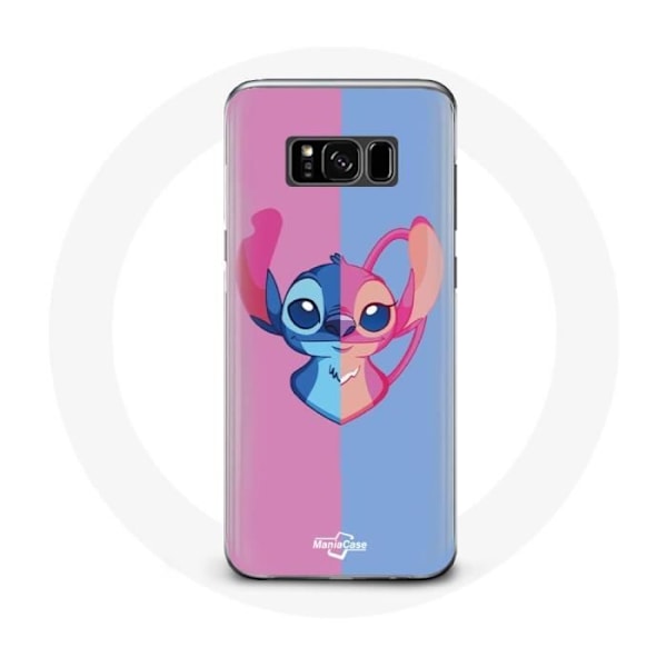 Coque för Samsung Galaxy S8 plus Stitch och angel blå rosa