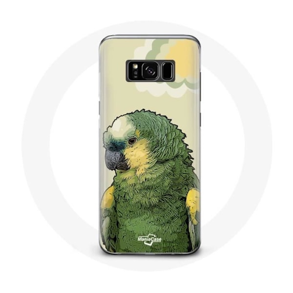Coque - Amazone - Galaxy S8 - Blød - Grøn - Papegøjer Grön