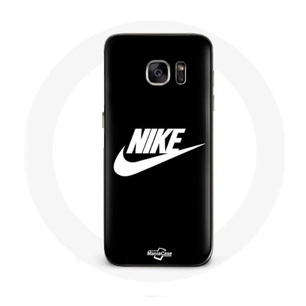 Coque för Samsung Galaxy S6 edge Nike-logotyp vit bakgrund svart