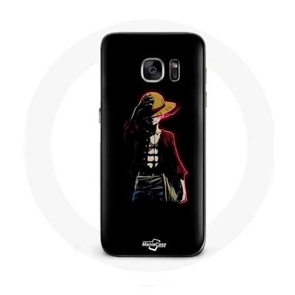 Coque - Maniacase - Galaxy S7 Edge - One Piece Manga Anime Luffy - Flexibel - Svart Svart