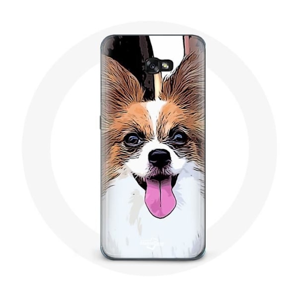 Fodral för Samsung Galaxy A5 2016 Kontinental Spaniel Papillon Vit och brun Valp