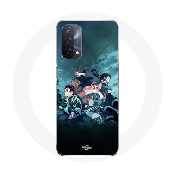 Coque - Maniacase - Oppo A93 5G - Tanjiro Nezuko - Blød - Sort