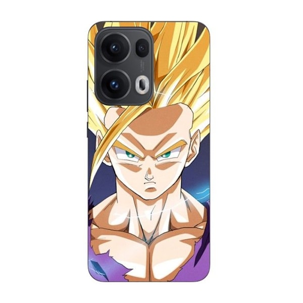 Coque Maniacase för Oppo Reno 13 Pro 5G Dragon Ball Z Sangoku Blonda Hår Svart