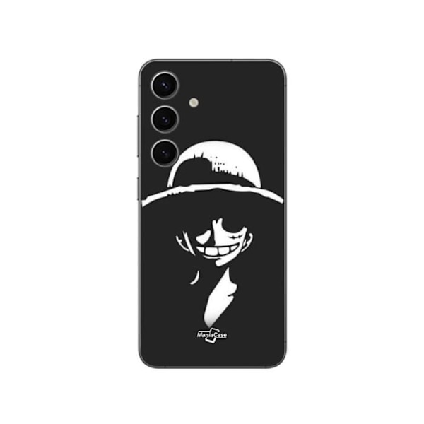 Coque Samsung Galaxy S24 plus Monkey D. Luffy svart och vit Maniacase