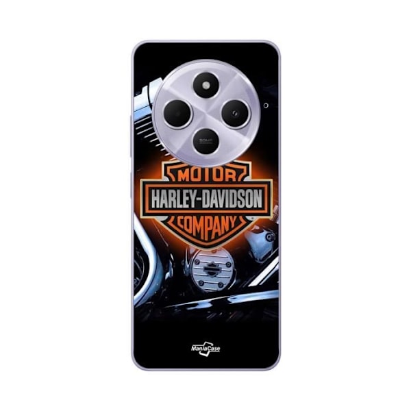 Coque - Maniacase - Xiaomi Redmi 14C - Svart - Flexibel - Harley Davidson Logotyp