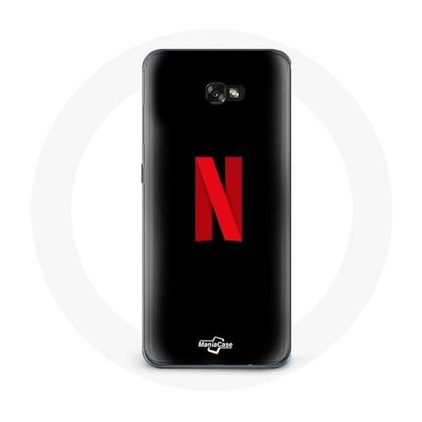 Coque för Samsung Galaxy A5 Netflix-logotyp röd på svart bakgrund