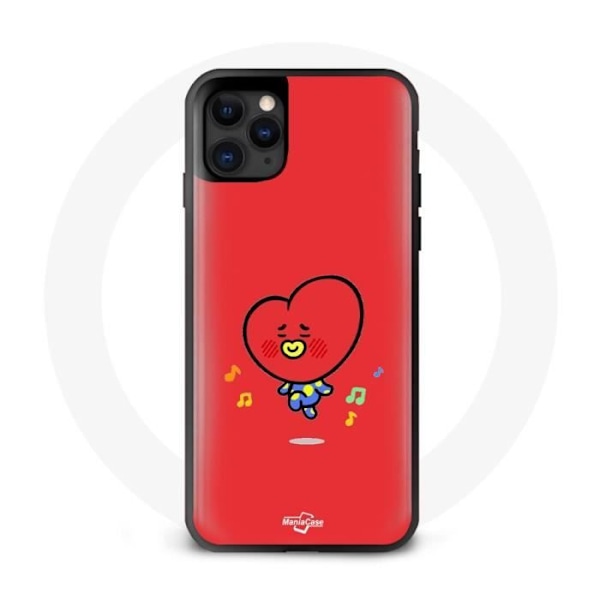 Coque för Iphone 12 BTS Bangtan Boys BT21 TATA V Röd Bakgrund