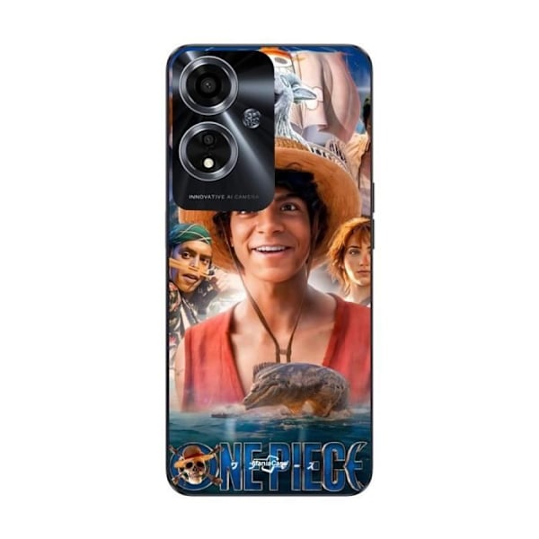 Coque - Maniacase - Oppo A59 5G - Luffy One Piece - Mjuk - Svart