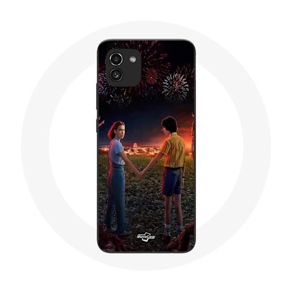 Coque för Samsung Galaxy A03 Stranger Things Mike och Eleven Affisch