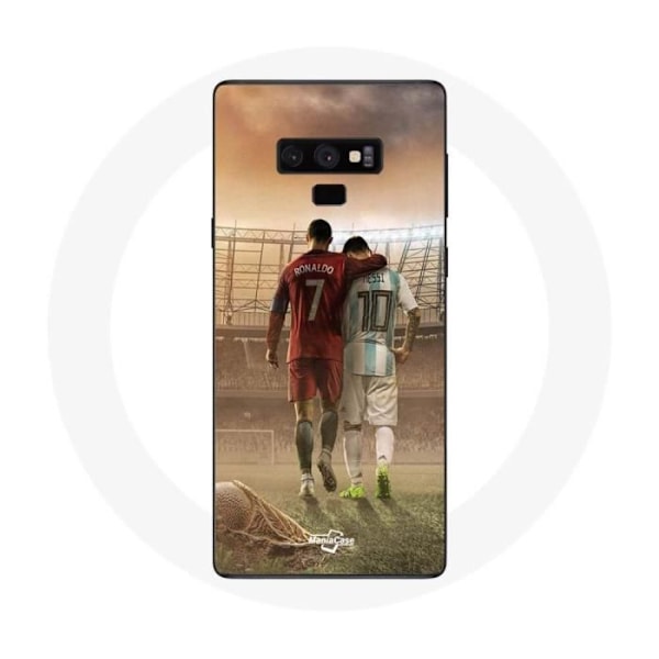 Coque Samsung Galaxy Note 9 Cristiano Ronaldo Messi G.O.A.T.
