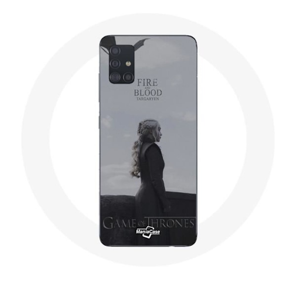 Coque - Maniacase - Samsung Galaxy A51 5G - Game of Thrones - Daenerys Targaryen - Fjäderlätt Svart