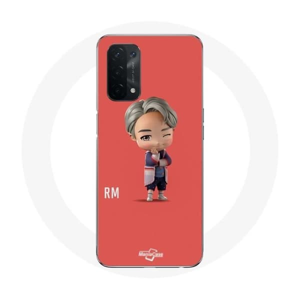 Coque - MANIACASE - Oppo A74 5G - BTS TinyTAN Animation RM - Blød - Syntetisk