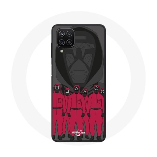 Coque Samsung Galaxy A12 Squid Game Affisch masker karaktärer