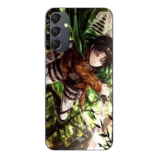 Coque - Maniacase - Samsung Galaxy A24 - Attack on Titan - Mjuk - Svart