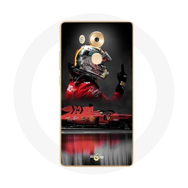 Skal för Huawei Mate 8 Formule 1 Sebastian Vettel F1-förare Röd