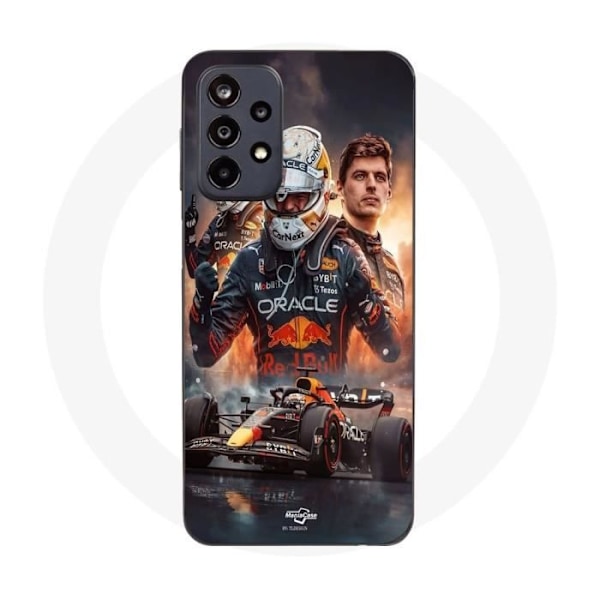 Coque - Maniacase - Samsung Galaxy A23 4G - Svart - F1 konst tapet - Mjuk