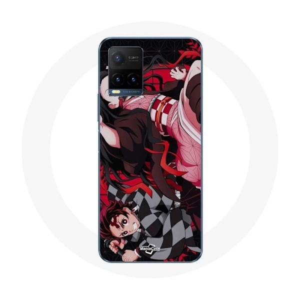 Coque - Maniacase - Vivo Y21s/Y21 2021 - Demon Slayer - Tanjiro - Nezuko - Mjuk
