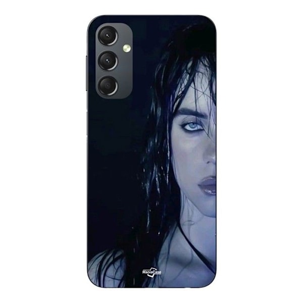 Coque - Maniacase - Samsung Galaxy A24 - Visage Billie Eilish - Noir - Souple Svart