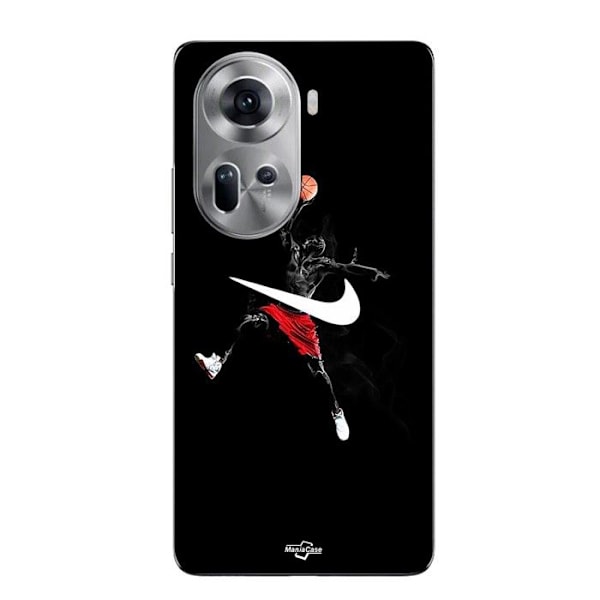Coque För Oppo Reno 11 5g Nike Jordan-logotyp svart bakgrund Maniacase
