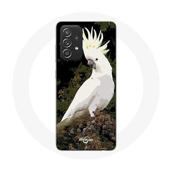 Skal till Samsung Galaxy A52 Cacatoes Papegojor Vita på trädet