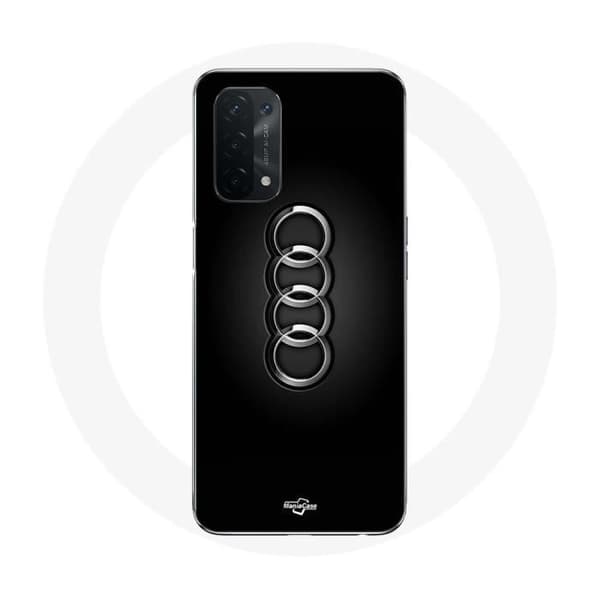 Cover til Oppo A74 Audi Logo navkapsel sort baggrund