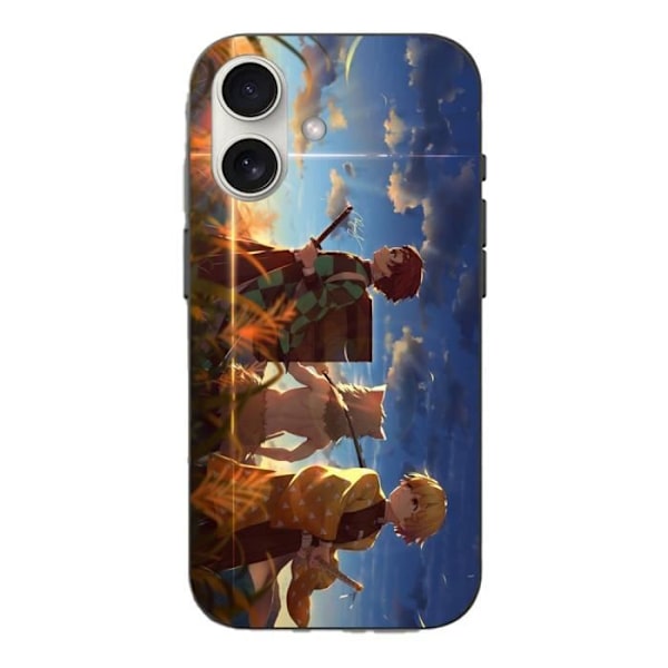 Coque - Tanjiro - Inosuke - Zenitsu - Iphone 16 Plus - Blød - Blå