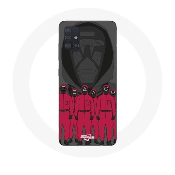 Coque Samsung Galaxy A51 Squid Game Affisch masker karaktärer