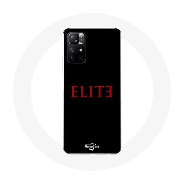 Cover - MANIACASE - Xiaomi Redmi Note 11s 5G - Blød - Rød Logo - Sort Baggrund Rød Sort