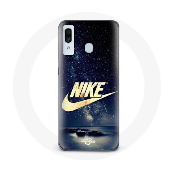 Coque - Maniacase - Samsung Galaxy A20 - Nike-logotyp - Guld - Stjärnhimmelen Doré, Stjärnig Natt