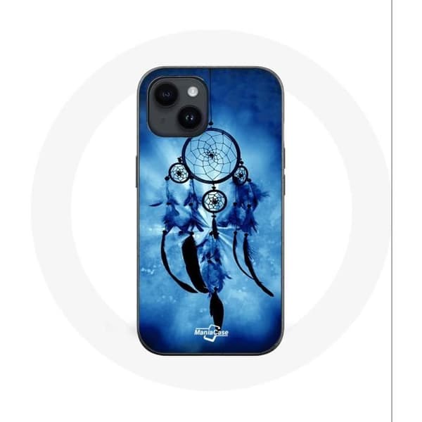 Coque - Maniacase - Iphone 14 Plus - Drømmefanger blå - Silikone - Blød svart