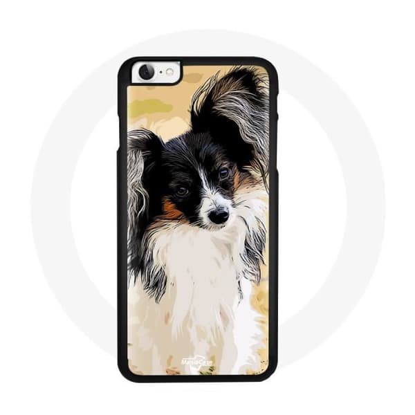 Cover til iPhone 5/5S - MANIACASE - Kontinental Spaniel - Stiv - Sort - Beskyttelse