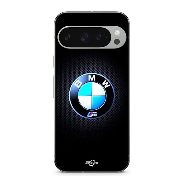 Coque - MANIACASE - Google Pixel 9 Pro - Bmw Logotyp M - Luminös kolfiber - Flexibel Svart